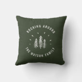 メリークリスマスツリーロッキングモダンカスタム家族 クッション (裏面)