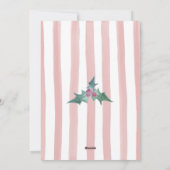 メリークリスマスツリーヴァンウォーターカラーホリデーカード シーズンカード (裏面)