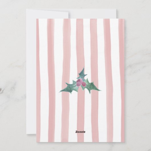 メリークリスマスツリーヴァンウォーターカラーホリデーカード シーズンカード (裏面)