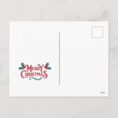 メリークリスマスツリーヴィンテージアート シーズンポストカード (裏面)