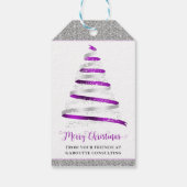 メリークリスマスツリー企業のビジネスホリデー ギフトタグ (裏面)