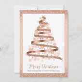 メリークリスマスツリー企業のビジネスロゴ シーズンカード (正面)