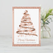 メリークリスマスツリー企業のビジネスロゴ シーズンカード (スタンド正面)