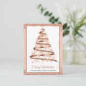 メリークリスマスツリー企業のビジネスロゴ シーズンポストカード (スタンド正面)