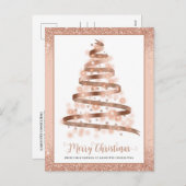 メリークリスマスツリー企業のビジネスロゴ シーズンポストカード (正面/裏面)