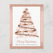 メリークリスマスツリー企業のビジネスロゴ シーズンポストカード (正面)