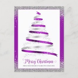 メリークリスマスツリー企業のビジネスロゴ シーズンポストカード