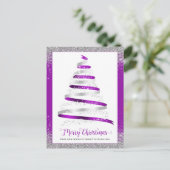 メリークリスマスツリー企業のビジネスロゴ シーズンポストカード (スタンド正面)