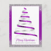 メリークリスマスツリー企業のビジネスロゴ シーズンポストカード (正面)