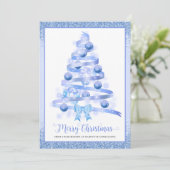 メリークリスマスツリー企業のロゴホリデーカード シーズンカード (スタンド正面)