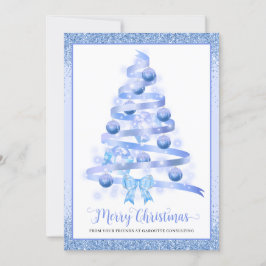 メリークリスマスツリー企業のロゴホリデーカード シーズンカード