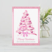 メリークリスマスツリー企業のロゴホリデーカード シーズンカード (スタンド正面)