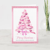 メリークリスマスツリー企業のロゴホリデーカード シーズンカード (正面)