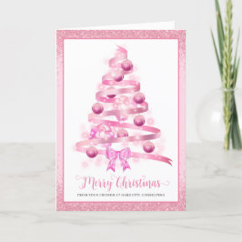 メリークリスマスツリー企業のロゴホリデーカード シーズンカード