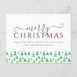 メリークリスマスツリー企業の事業 シーズンポストカード