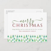 メリークリスマスツリー企業の事業 シーズンポストカード (正面/裏面)