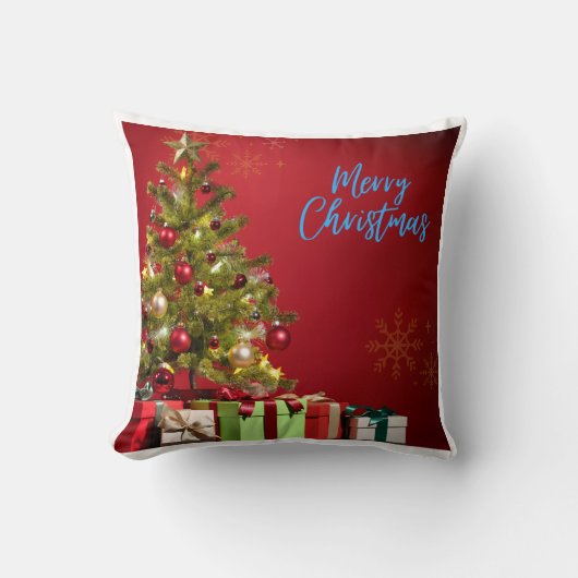 メリークリスマスツリー入り クッション (正面)