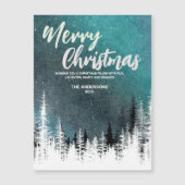 メリークリスマスツリー冬の夜の森の休日 (正面)