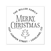 メリークリスマスツリー差出人住所 セルフインキングスタンプ (デザイン)