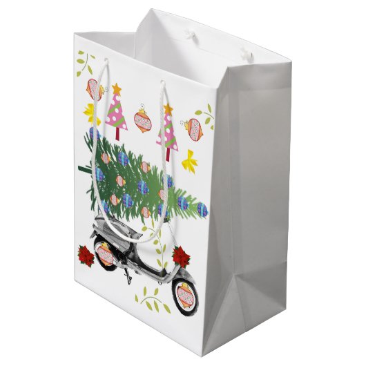 メリークリスマスツリー抱き枕 ミディアムペーパーバッグ (裏面アングル)