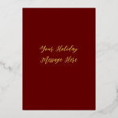 メリークリスマスツリー抽象芸術テーマイラストレーション 箔シーズンカード (裏面)