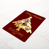 メリークリスマスツリー挿入フォトファミリフレーム 箔シーズンカード (回転した状態)