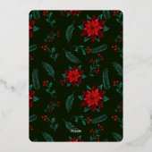 メリークリスマスツリー挿入フォトファミリーフレームFoi 箔シーズンカード (裏面)