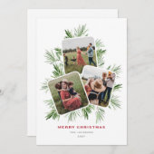 メリークリスマスツリー数々の写真 シーズンカード (正面/裏面)