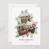 メリークリスマスツリー数々の写真 シーズンポストカード (正面/裏面)