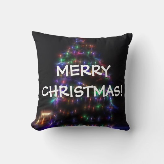 メリークリスマスツリー枕 クッション (正面)