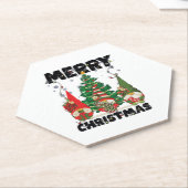 メリークリスマスツリー格言クリスマスライトライトアダルト ペーパーコースター (アングル)