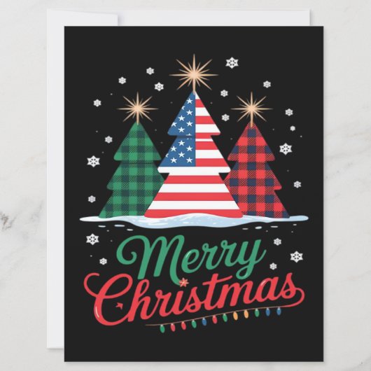 メリークリスマスツリー米国旗サンタエッセンシャル (正面)