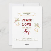 メリークリスマスツリー素朴パインとホリーベリー シーズンカード (裏面)