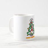 メリークリスマスツリー聴診器パインナース コーヒーマグカップ (正面左)