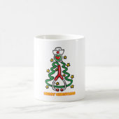 メリークリスマスツリー聴診器パインナース コーヒーマグカップ (中央)