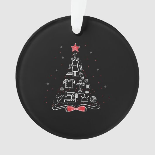 メリークリスマスツリー裁縫のクロシェ・ツール、 オーナメント (正面)