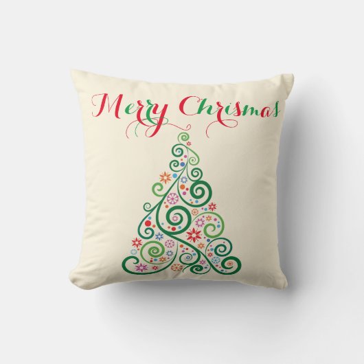メリークリスマスツリー装飾用クッション クッション (正面)
