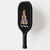 メリークリスマスツリー読ズ・ブックス・ラバー・ライブラリアン ピックルボールラケット (左)