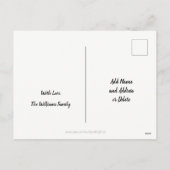 メリークリスマスツリー金ゴールドルックエレガントカード シーズンポストカード (裏面)