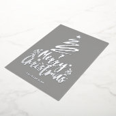 メリークリスマスツリー銀箔クリスマスカード 箔シーズンカード (回転した状態)