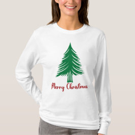 メリークリスマスツリー長袖 Tシャツ
