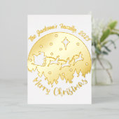 メリークリスマスツリー1枚かわいいタイプ 箔シーズンカード (立ち正面)