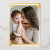 メリークリスマスツリー1枚かわいいタイプ 箔シーズンカード (裏面)