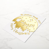 メリークリスマスツリー1枚かわいいタイプ 箔シーズンカード (回転した状態)