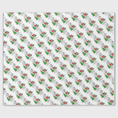 メリークリスマスツリー2オールドイングリッシュシェプドッググレー1 ラッピングペーパー (フラット)