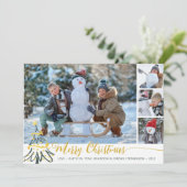 メリークリスマスツリー4フォトコラージュ シーズンカード (スタンド正面)