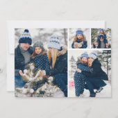 メリークリスマスツリー4写真家族 シーズンカード (裏面)