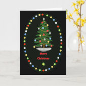 メリークリスマスツリー カード (黄色い花)