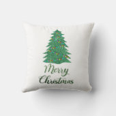 メリークリスマスツリー – グリーングリッター クッション (裏面)