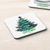 メリークリスマスツリー コースター (左側)